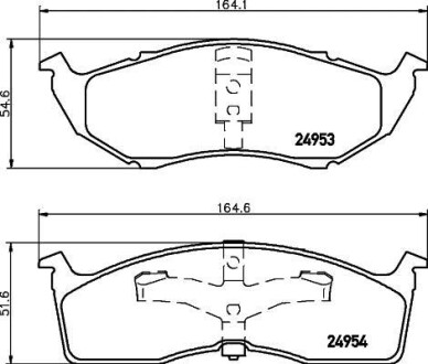 Гальмівні колодки, дискове гальмо (набір) HELLA BEHR 8DB355014971