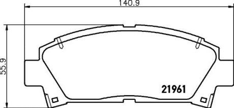 Гальмівні колодки, дискове гальмо (набір) HELLA BEHR 8DB355016721