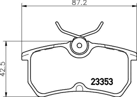 Гальмівні колодки, дискове гальмо (набір) HELLA BEHR 8DB355018411