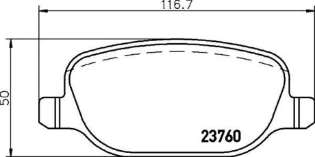 Гальмівні колодки, дискове гальмо (набір) HELLA BEHR 8DB355018771