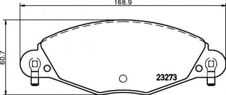 Гальмівні колодки, дискове гальмо (набір) HELLA BEHR 8DB355019421