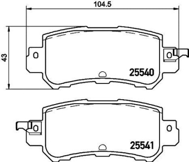 Фото автозапчасти гальмівні колодки дискові T2195 HELLA BEHR 8DB355020151