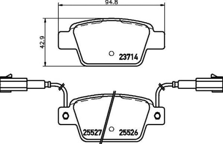 Фото автозапчасти дисковые тормозные колодки HELLA BEHR 8DB355020181