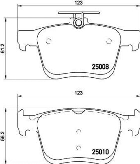 Фото автозапчастини гальмівні колодки зад. Volkswagen Golf VII/Audi A3 1.2-2.0 12- HELLA BEHR 8DB 355 020-271 (фото 1)