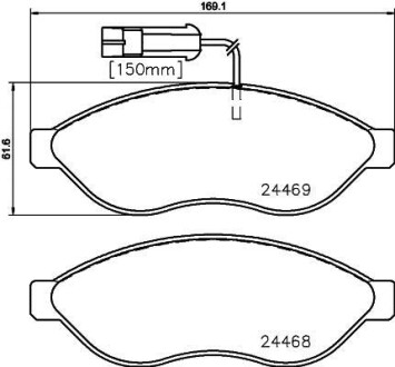 Фото автозапчасти дисковые тормозные колодки HELLA BEHR 8DB355020651