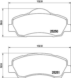 Фото автозапчасти гальмівні колодки дискові перед. Citroen C-Elysee 12-/Peugeot 308 13- HELLA BEHR 8DB 355 020-771