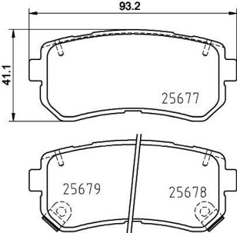 Фото автозапчасти дисковые тормозные колодки HELLA BEHR 8DB355020851