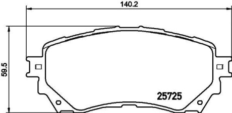 Фото автозапчасти гальмівні колодки дискові перед. Mazda 6 2.0-2.5 12- HELLA BEHR 8DB 355 020-901