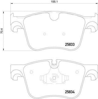 Фото автозапчасти гальмівнi колодки дискові перед. Citroen C4 Picasso IIPeugeot 308 Sw II 1.2-2.0D 02.13- HELLA BEHR 8DB 355 020-981