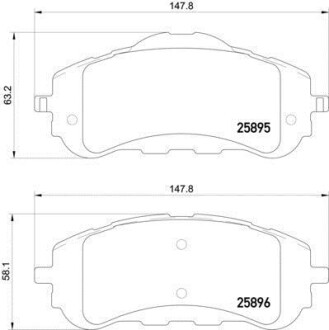 Фото автозапчасти гальмівні колодки дискові перед. Peugeot 308 II 1.2-2.0D 2013- HELLA BEHR 8DB 355 021-321