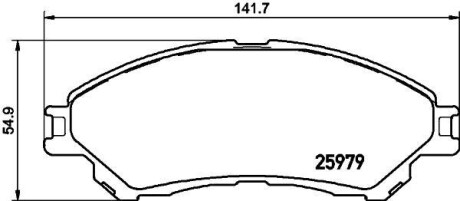 Фото автозапчасти гальмівні колодки (набір) HELLA BEHR 8DB355021461