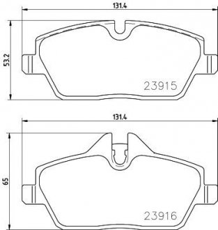 Фото автозапчасти гальмівні колодки перед. BMW I3 (I01) Electric 08.13- HELLA BEHR 8DB 355 021-881