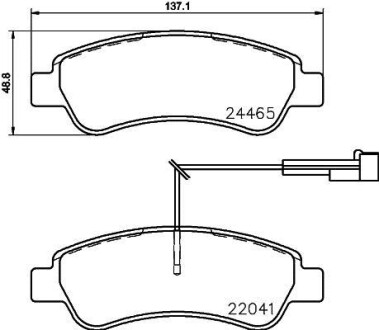 Фото автозапчасти гальмівні колодки дискові зад. Citroen Jumper Fiat Ducato Peugeot Boxer 2.2Hdi-3.0Hdi 14- HELLA BEHR 8DB 355 021-901