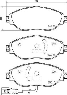 Фото автозапчасти дисковые тормозные колодки HELLA BEHR 8DB355021971