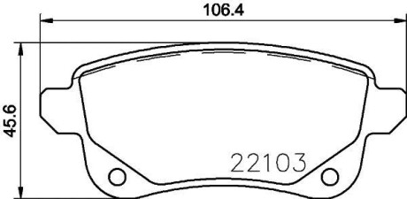 Фото автозапчасти гальмівні колодки дискові Renault Espace V, Grand Scenic IV, Megane IV, Scenic IV, Talisman 1.2-2.0D 02.15- HELLA BEHR 8DB 355 023-211