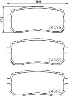 Гальмівні колодки (набір) HELLA BEHR 8DB355023231