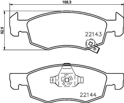 Klocki ham. prz. OP HELLA BEHR 8DB355023261