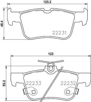 Фото автозапчастини гальмівні колодки Ford Galaxy, Mondeo V, S-Max Ford Usa Fusion Lincoln Mkz 1.0-3.5 09.06- HELLA BEHR 8DB 355 023-301