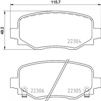 Фото автозапчасти гальмівні колодки (набір) HELLA BEHR 8DB355025481