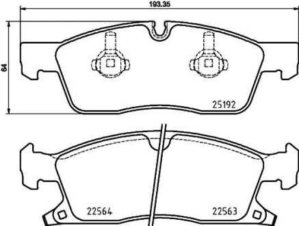 Klocki ham. prz. JEEP HELLA BEHR 8DB355025541