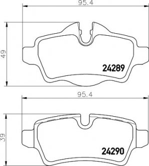 Фото автозапчасти mini колодки гальмівні задні r56, r57 HELLA BEHR 8DB 355 031-791 (фото 1)