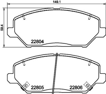 Фото автозапчасти klocki ham. prz. HY KIA HELLA BEHR 8DB355037881