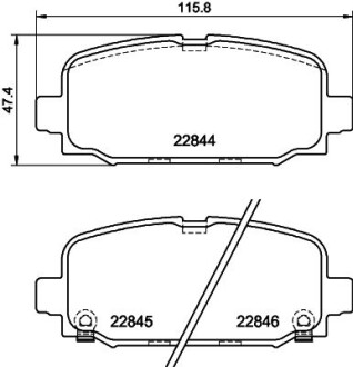 Фото автозапчасти klocki ham. tyі JEEP HELLA BEHR 8DB355039411