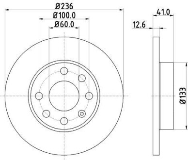 Фото автозапчастини гальмівний диск HELLA BEHR 8DD355100431