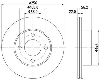 Фото автозапчастини гальмівний диск HELLA BEHR 8DD355102431