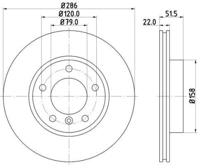 Фото автозапчасти гальмівний диск HELLA BEHR 8DD 355 102-581