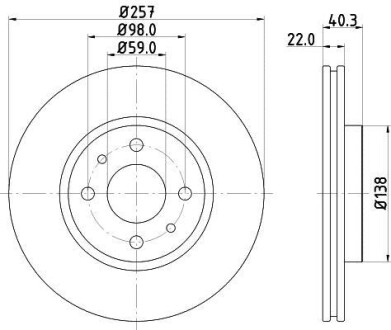 Фото автозапчасти диск гальмівний переднiй Citroen Nemo HELLA BEHR 8DD 355 103-971