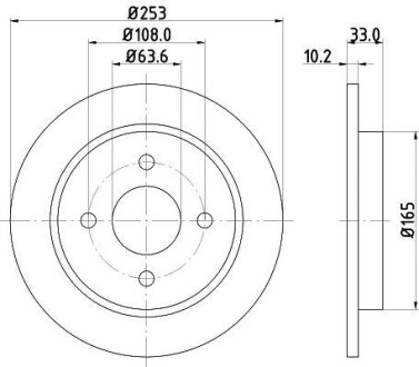 Фото автозапчастини гальмівний диск HELLA BEHR 8DD355105661