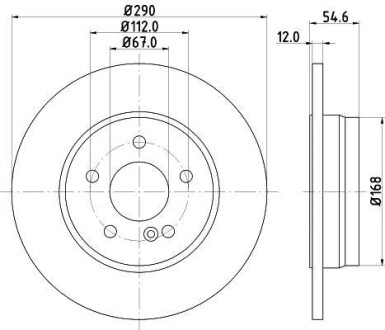 Фото автозапчастини гальмівний диск HELLA BEHR 8DD355105951