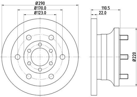 Фото автозапчасти гальмівний диск HELLA BEHR 8DD355106361