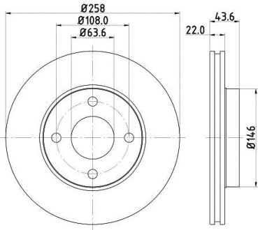 Фото автозапчасти диск гальмівний HELLA BEHR 8DD355106431