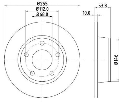 Фото автозапчасти гальмівний диск HELLA BEHR 8DD355107351