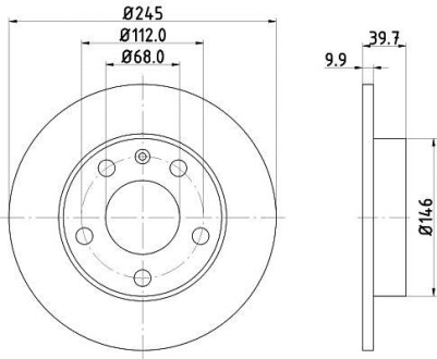 Фото автозапчасти диск гальмівний HELLA BEHR 8DD355107541