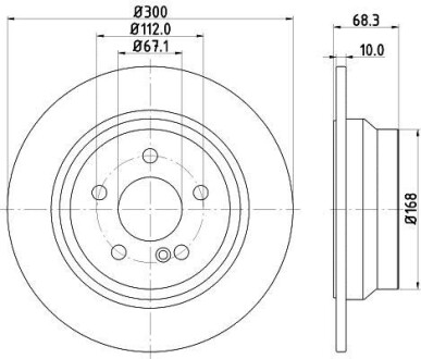 Фото автозапчастини гальмівний диск зад. Audi A6 04- HELLA PAGID 8DD355108-841 HELLA BEHR 8DD 355 108-841