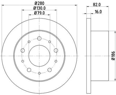 Фото автозапчасти гальмівний диск HELLA BEHR 8DD355108981