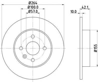 Фото автозапчастини гальмівний диск HELLA BEHR 8DD 355 110-271