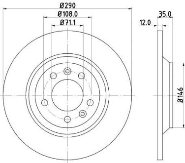 Фото автозапчастини гальмівний диск HELLA BEHR 8DD 355 110-801