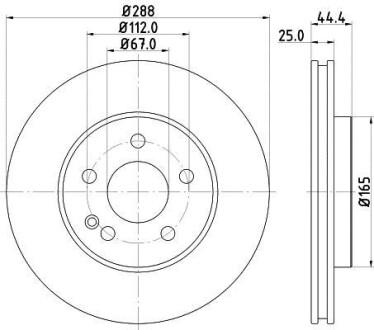 Фото автозапчастини гальмівний диск HELLA BEHR 8DD 355 111-081