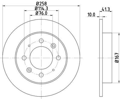 Фото автозапчастини гальмівний диск HELLA BEHR 8DD355111451