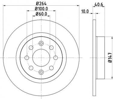 Гальмівний диск HELLA BEHR 8DD355112621 (фото 1)