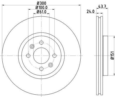 Фото автозапчасти диск гальмівний передній Renault Scenic / Grand Scenic 1.5d dci 04-09 HELLA BEHR 8DD 355 113-061 (фото 1)