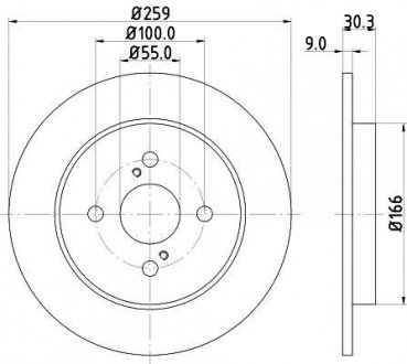 Гальмівний диск HELLA BEHR 8DD355113601 (фото 1)