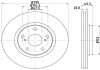 Фото автозапчастини гальмівний диск перед. Toyota Auris, Avensis, Verso 1.6-2.2D 03.07- HELLA BEHR 8DD 355 114-281 (фото 1)