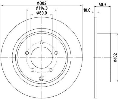 Фото автозапчастини гальмівний диск HELLA BEHR 8DD 355 115-491