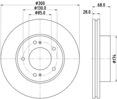 Фото автозапчасти гальмівний диск HELLA BEHR 8DD 355 116-461