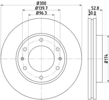 Фото автозапчастини гальмівний диск HELLA BEHR 8DD355116481